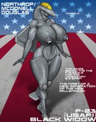 1girls 2017 absurd_res adoptable aeromorph aircraft airplane angela_(darkryno) anthro big_breasts breasts english_text f-23 female female_only hi_res huge_breasts humanoid jet living_aircraft living_machine looking_at_viewer machine nipples nude pussy renthedragon smile solo text thick_thighs voluptuous wide_hips yf-23