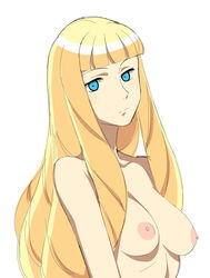 1girls 2014 areolae blonde_hair blue_eyes breasts curvaceous dianna_soreil drill_hair female gundam human karsarutobi_asumaru large_breasts long_hair looking_at_viewer nipples nude pale-skinned_female pale_skin solo turn_a_gundam upper_body