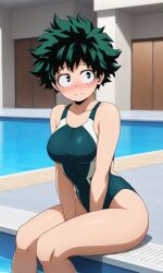 female deku from my hero academia by darkcry