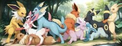 all nine eeveelutions from nintendo by powerhead