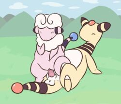 ampharos animal_genitalia animated anojaa avoid_posting balls conditional_dnp cum cum_in_pussy cum_inside female female_penetrated feral flaaffy fur furry furry_only happy happy_sex larger_male male male/female male_penetrating male_penetrating_female nintendo pokémon_(species) pokemon pokemon_(species) pussy sex sheath size_difference smaller_female smaller_penetrated straight tail vaginal_penetration video_games