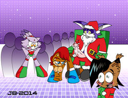 all_fours angry anthro ass big_the_cat blaze_the_cat blush breasts chipmunk christmas clothed clothes code cum cumshot doggy_style exposure eyes feline female from_behind hair hedgehog holidays joybuzzer lingerie lynx male mammal nicole_the_lynx orgasm penis program public rodent sally_acorn santa_claus sega sex skimpy_clothes smirk sonic_(series) sonic_the_hedgehog sonic_the_hedgehog_(archie) sonic_the_hedgehog_(comics) surprised team_acorn