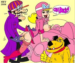 2004 dick_dastardly hanna-barbera muttley nev nipples penelope_pitstop sex wacky_races