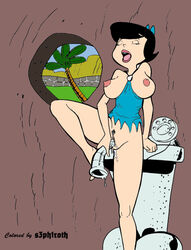 betty_rubble female female_only hanna-barbera human keltic masturbation nipples pussy s3ph1roth solo tagme the_flintstones