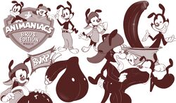 animaniacs balls big_balls brothers duo fellatio huge_balls hyper hyper_balls hyper_penis incest male mammal naughtyimp oral penis sex siblings wakko_warner what yakko_warner yaoi