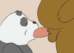 2016 animated anthro bear cartoon_network duo fellatio furry gay grizzly_(character) grizzly_bear male male_only mammal oral panda panda_(character) penis sex simple_background thevillager we_bare_bears yaoi