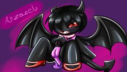 afteel-nifty anal anal_masturbation anal_sex azazel_(the_binding_of_isaac) blush buttplug clothed clothing demon dildo erection girly horn male male_only male_penetrating masturbation panties panties_aside penetration penis poking_out red_eyes sex_toy solo spade_tail the_binding_of_isaac toying_self underwear wings