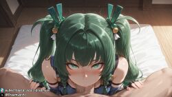 1girls ai_generated android big_penis blowjob breasts close-up close_up close_up_view closeup closeup_view clothed clothed_female curvy curvy_body curvy_female deepthroat dreamyan_ai fellatio green_eyes green_hair hi_res high_quality high_resolution highres long_hair male_pov medium_breasts oral oral_sex oral_sex_close-up oral_sex_close_up oral_sex_closeup pov qingyi_(zenless_zone_zero) sucking sucking_penis thick_ass thick_thighs thighs twintails uncensored zenless_zone_zero