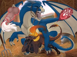 anthro anthro_on_feral anthro_penetrated areola ass_up bestiality bestiality_impregnation bodily_fluids breasts bridle cervical_penetration cum cum_in_uterus cum_inside cumshot digital_media_(artwork) dragon duo ejaculation eyes_closed feet felkin female female_penetrated feral feral_penetrating feral_penetrating_anthro from_behind_position genital_fluids genitals hi_res holding_object horn impregnation inside internal internal_vaginal knot knotted_penis knotting larger_feral larger_male looking_pleasured male male/female male_penetrating male_penetrating_female membrane_(anatomy) membranous_wings mythological_creature mythological_scalie mythology nipples nude open_mouth orgasm orgasm_face ovum paws penetration penile penile_penetration penile_spines penis penis_in_vagina pompeii_(timberwolfl) reins saddle scalie sex size_difference smaller_anthro smaller_female smaller_penetrated smile sperm_cell spread_legs spreading stable tail teeth toes tongue tvard urethra uterus vaginal vaginal_knotting vaginal_penetration wings