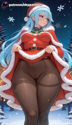 aqua (konosuba) from christmas by skypassion