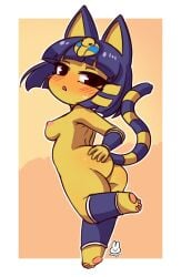 ankha from animal crossing by bunnybits
