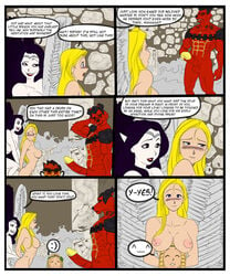 after_sex angel balls big_penis blush breasts canine cerberus comic cum cum_on_penis demon erection female foursome grillo group group_sex humanoid humanoid_penis infernal_nasus infernal_series kayle larger_male league_of_legends male mammal morgana multi_head muscular muse_sona nasus nipples penis riot_games sex size_difference smile sona_buvelle straight video_games winged_humanoid wings