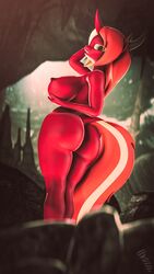 2020 3d 3d_(artwork) 4k alternate_version_available anthro areola artist_logo big_ass big_breasts big_penis breasts devil_pony equine_penis female female_focus female_only fire_eclipse_(oc/suirano) furry hand_on_breast horns horse huge_breasts huge_cock looking_back my_little_pony naked nipples nude oc oc_only outside pony precum screwingwithsfm sideboob solo solo_female solo_oc source_filmmaker veiny_penis watermark