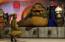 3d ass belly_dancer boba_fett bubble_butt chain_leash collar crouching dancer dancing dazinbane domination eyeshadow femsub gamorrean gran harem_girl harem_outfit headdress hutt jabba_the_hutt jawa kneeling large_breasts maledom oola ree-yees sandals sideboob slave slave_outfit sling_bikini squatting star_wars submissive submissive_female twi'lek