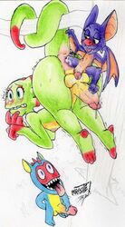 3boys anal anthro bat foot_fetish footjob gay larger_male laylee male mammal masturbation nipples parasitedeath reptile rule_63 scalie size_difference sketch smaller_male text tongue tongue_out watermark yaoi yooka yooka-laylee