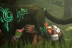 1boy 1girls 3d animated bestiality blueberg canine cia_(the_legend_of_zelda) dark-skinned_female dog female feral human hyrule_warriors interspecies male no_sound paizuri penis purple_eyes source_filmmaker straight the_legend_of_zelda video white_hair wolf_link zoophilia