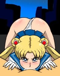 anime ass ass_up blowjob city fellatio female front_view looking_at_viewer male/female narrowed_eyes panties parody sailor_moon school_uniform spanky15 usagi_tsukino