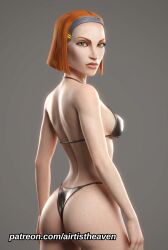 1girls ai_generated airtist bikini bikini_bottom bikini_top bo-katan_kryze bo_katan bra clone_wars female female_focus female_only girl girly high_quality high_resolution highres mandalorian orange_hair panties patreon star_wars star_wars:_the_clone_wars tagme thong underwear white_body