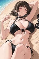 makoto niijima from persona by nlnpmpia