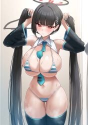 hatsune miku from blue archive by mizikayo