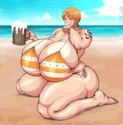 nami (one piece) from one piece by ponkotsuu