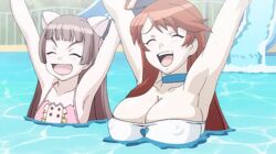 2girls amy_(bakuretsu_tenshi) animated bakuretsu_tenshi bathing breasts burst_angel large_breasts meg_(bakuretsu_tenshi)