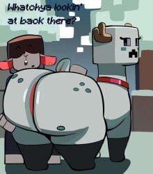 anthro big_ass big_butt creeper_(minecraft) isolatedartest minecraft sexy tagme tom_(isolatedartest)