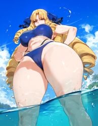 1girls ai_generated big_breasts blonde_hair breasts fate_(series) female female_focus hips huge_breasts large_breasts looking_at_viewer luviagelita_edelfelt thick_thighs thighs wide_hips yellow_eyes