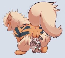 2022 animal_genitalia animal_penis anus arcanine bloowolfy bodily_fluids brown_body brown_fur canid canine canine_genitalia canine_penis cum cum_in_ass cum_inside duo erection feral feral_on_feral feral_penetrated feral_penetrating feral_penetrating_feral fur gashamon_(artist) generation_1_pokemon generation_7_pokemon genital_fluids genitals hi_res knot knotting male male/male male_penetrated male_penetrating male_penetrating_male mammal nintendo orange_body orange_fur penetration penis pokemon pokemon_(species) rockruff sex size_difference smile tan_body tan_fur