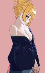 ai_generated blonde_hair cute himiko_toga mrhadaka my_hero_academia non-nude shy