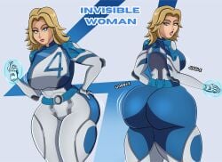 1girls ass blonde_hair blue_eyes blueartfiend bodysuit breasts earrings fantastic_four female giant_ass huge_ass huge_breasts huge_butt invisible_woman invisible_woman_(marvel_rivals) large_ass large_breasts large_butt marvel marvel_rivals sue_richards sue_storm thick_ass thick_thighs tight_bodysuit tight_clothing