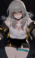 1girl 1girls ai_generated blush blush_lines blushing cleavage curvy curvy_female heavy_breathing honkai:_star_rail impacter mommy mommy_kink red_face smiling smiling_at_viewer solo solo_female stelle_(honkai:_star_rail)