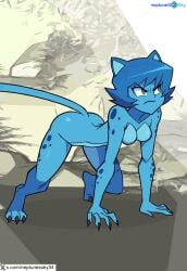 2d 2d_(artwork) 2d_animation 2d_artwork ai_assisted average_breasts cat_ears catgirl cheetah_(dc) crossover dc dc_comics milf neptunessky nicole_watterson photoshop tail
