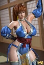 1girls 3d ass big_ass big_breasts breasts busty dead_or_alive female female_only hagiwara_studio kasumi_(doa) orange_eyes orange_hair tagme thick_thighs wide_hips