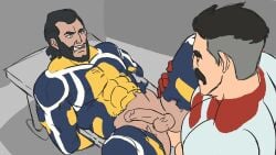 anal anal_sex anal_sex beard clothed_sex colcombara daddy dilf gay invincible male male_only moustache muscular muscular_male nolan_grayson omni-man the_immortal