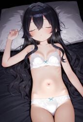 1girls ai_generated bed bedroom kimi_no_koto_ga_dai_dai_dai_dai_daisuki_na_100-nin_no_kanojo remini sleeping slut tagme yoshimoto_shizuka