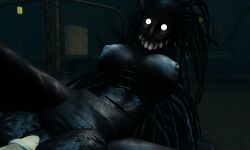 big_breasts black_shadow glowing_eyes horror_game horror_story_(character) mother roblox_game slender_woman smiling the_mimic