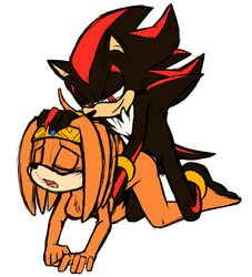 anal breasts hand_on_head on_all_fours shadow_the_hedgehog skyeprower sonic_(series) tikal_the_echidna