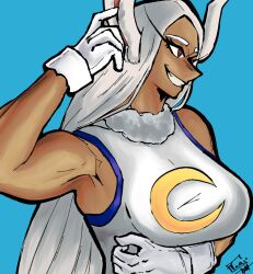 evangel_babango female flexing_bicep mirko miruko muscle_girl muscles muscular muscular_female my_hero_academia reference rumi_usagiyama