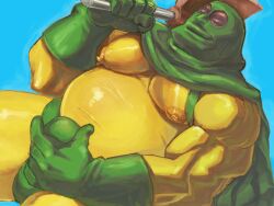 00s 1boy 2009 bodysuit bulge chubby dragon_quest kandar male male_only moobs nipples nipples_visible_through_clothing solo sush1tan tagme video_games