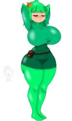 big_ass big_booty big_breasts big_breasts friday_night_funkin friday_night_funkin_mod funkin_in_the_massacre_night funkin_in_the_massacre_night:_the_orther_story funkin_in_the_massacre_night_d-sides green_dress green_hoodie green_skin ichi_(fitmn_d-sides) orange_ribbon sark_the_hedgehog slendytubbies tagme_(character) teletubbie teletubbies