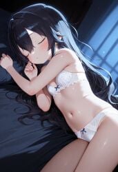 1girls ai_generated bed bedroom kimi_no_koto_ga_dai_dai_dai_dai_daisuki_na_100-nin_no_kanojo remini sleeping slut tagme yoshimoto_shizuka
