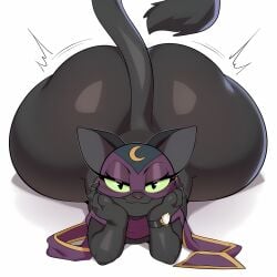 animal ass_body booty cake caked_up dat_ass domestic_cat dumptruck_ass dumptruck_butt dumpy feline giant_booty goon huge_ass lying lying_on_stomach moonshine_(miso_souperstar) on_stomach thicc thick_as_fuck thick_ass
