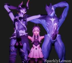 3d blender dragon_cock epic_games equine_genitalia equine_penis fortnite fortnite:_battle_royale horsecock huge_cock knightmare_(fortnite) lexa_(fortnite) princess_lexa_(fortnite) sparklylemon storm_beast_(fortnite) trio watermark