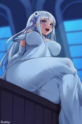 emilia (re:zero) from re:zero kara hajimeru isekai seikatsu by bumbledoge