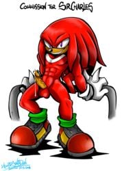 abs cum knuckles_the_echidna male male_only mimy92sonadow penis solo sonic_(series) testicles