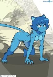 2d 2d_(artwork) 2d_animation 2d_artwork ai_assisted average_breasts cat_ears catgirl cheetah_(dc) crossover dc dc_comics milf neptunessky nicole_watterson photoshop tail