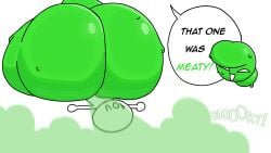 1girls 2d anon ass big_ass big_butt ellie_(mrpotato123) fart fart_cloud fart_fetish farting farting_on_another farts fat_ass fat_butt glistening glistening_butt green_body height_difference huge_ass huge_butt jello large_ass mrpotato123_ self_upload sitting sitting_on_person smelly smelly_ass speech_bubble stinky tagme thicc thick_ass