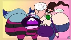2025 anthro ass balls belly big_balls big_belly big_breasts big_bulge big_butt big_penis black_bottomwear black_clothing black_leggings black_legwear black_nose black_pants blue_body blue_bottomwear blue_clothing blue_ears blue_eyes blue_hair blue_inner_ear blue_jeans blue_pants blue_tail blue_tail_tip blush bottomwear breasts brown_hair bulge camel_toe canid canine canis chihuahua clothing colored colored_nails crop_top cross-eyed dated denim denim_bottomwear denim_clothing digital_media_(artwork) dipstick_tail domestic_dog duo english_text eyelashes faye_(reathe) female flat_colors fox gaminggranny genitals green_clothing green_crop_top green_shirt green_topwear hair hand_holding hand_on_another's_belly hand_on_belly hand_on_face hand_on_own_face heart_symbol hi_res huge_balls huge_belly huge_breasts huge_bulge huge_butt huge_cock huge_thighs hyper hyper_balls hyper_belly hyper_breasts hyper_bulge hyper_butt hyper_genitalia hyper_penis hyper_pregnancy hyper_vulva insane jeans leggings legwear long_nails male mammal markings motion_lines multicolored_body nails navel outie_navel overweight overweight_anthro overweight_female overweight_male pants pattern_bottomwear pattern_clothing pattern_leggings pattern_legwear pattern_pants penis pink_body pink_bottomwear pink_clothing pink_inner_ear pink_leggings pink_nose pink_pants pregnant pregnant_anthro pregnant_female purple_background purple_clothing purple_nails purple_shirt purple_topwear red_eyes sharp_teeth shirt signature simple_background smile tail tail_markings tan_body tan_ears teeth text thick_thighs thought_bubble tight_clothing topwear toy_dog two_tone_body wilbert_(gaminggranny) yellow_background