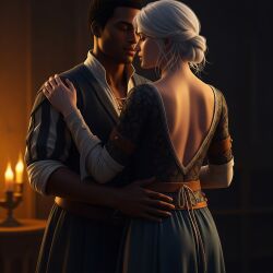 ai_generated ciri dance dancer dark-skinned_male the_witcher_3:_wild_hunt